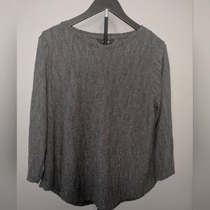 Simply Vera Vera Wang Charcoal Long Sleeve Top